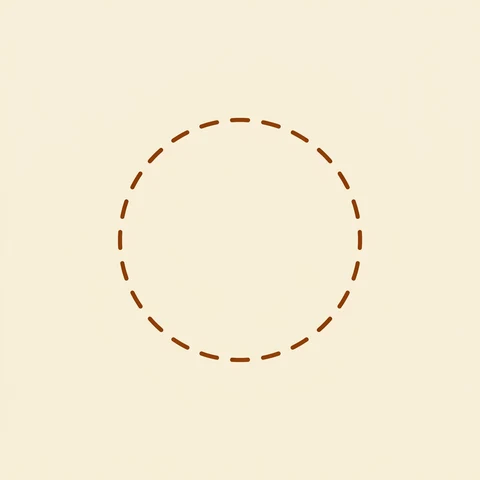 Original illustrative diagram of Class D airspace: Dashed thin blue boundary line, same line weight as the Class B ring but dashed rather than solid, with the floor/ceiling numbers shown inside a segmented circle.